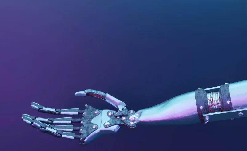 Medical team performing remote surgery with robotic assistance