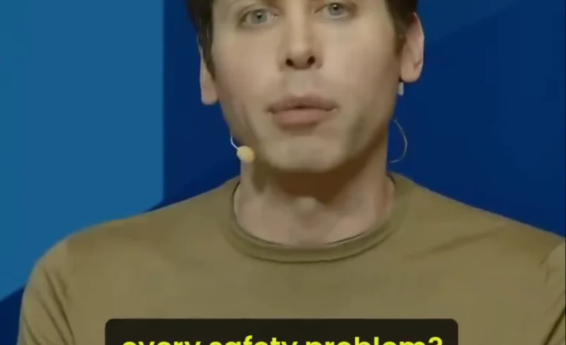 Illustration of Sam Altman conceptualizing complex physics equations, symbolizing AI's potential to solve all of physics.