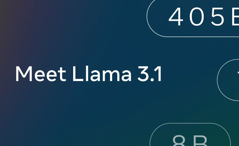Meta's Llama 3.1 AI model interface showcasing its advanced features and capabilities.